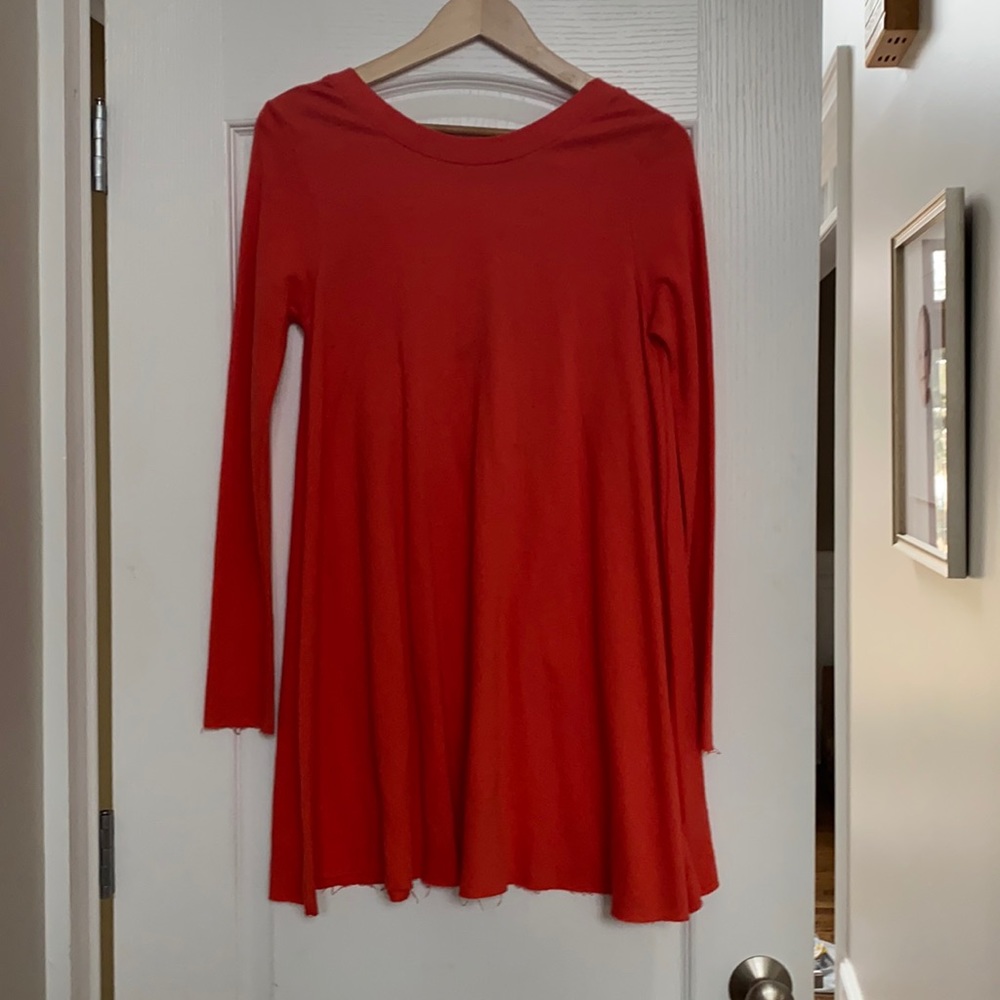 Orange Free People long sleeeve, mini dress